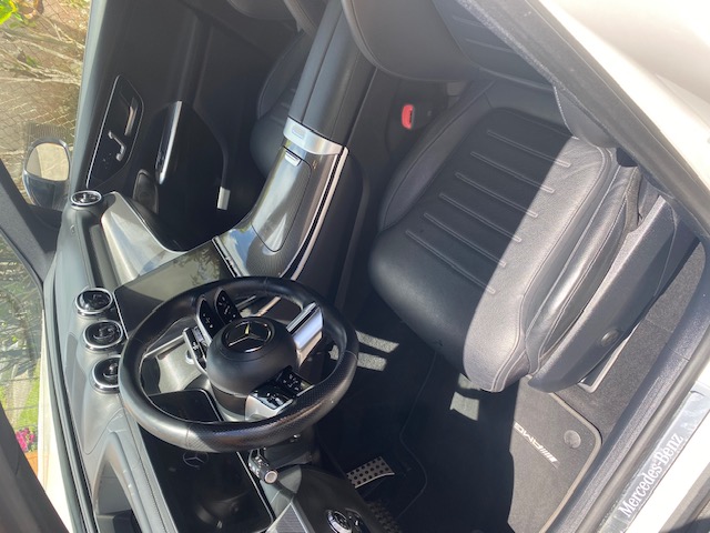 the dashboard of a car with a gps device